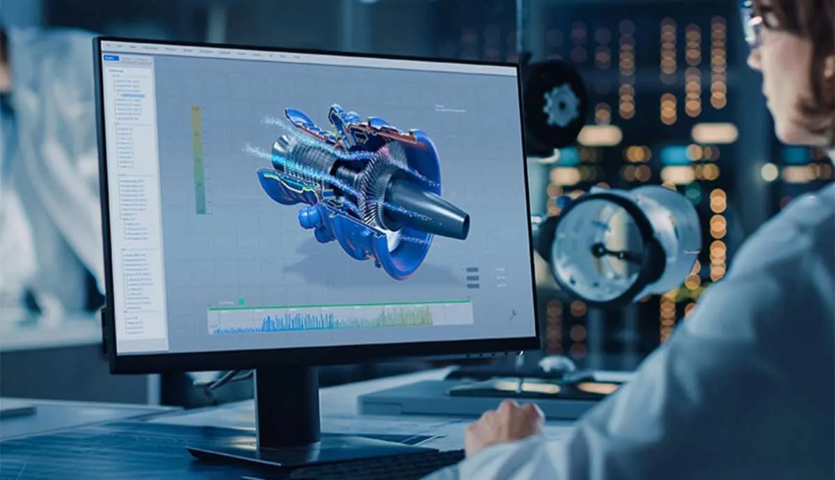 female looking at computer screen