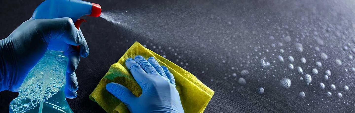 Cleaning And Disinfection With Disinfectant Spray